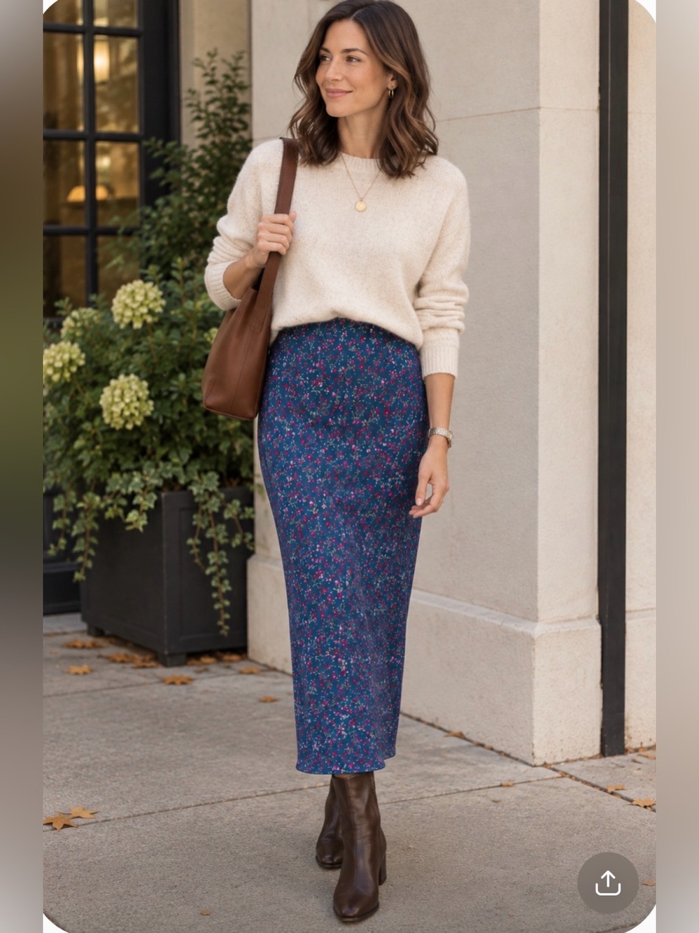 wild fable midi skirt with Pink Floral Print